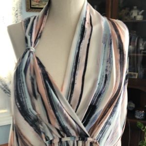 BAR III multicolored summer dress with pockets Fully lined Super lightweight XL